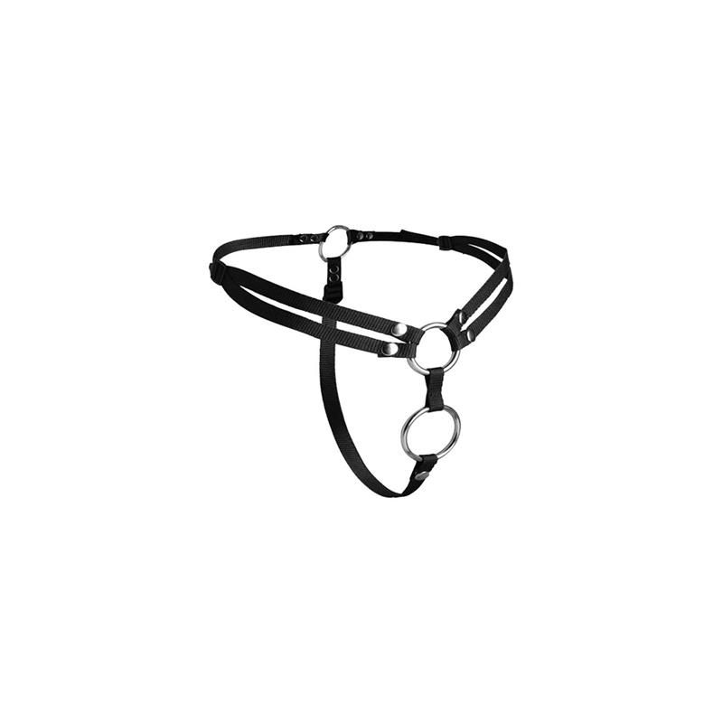 Unity Double Penetration Strap On Harness Black Unity Double Penetration Strap On Harness Black