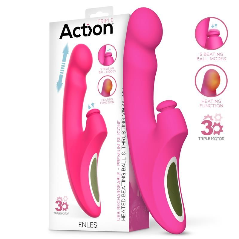 Enles Vibe with Beating Ball, Thrusting y Heat Function Enles Vibe with Beating Ball, Thrusting y Heat Function