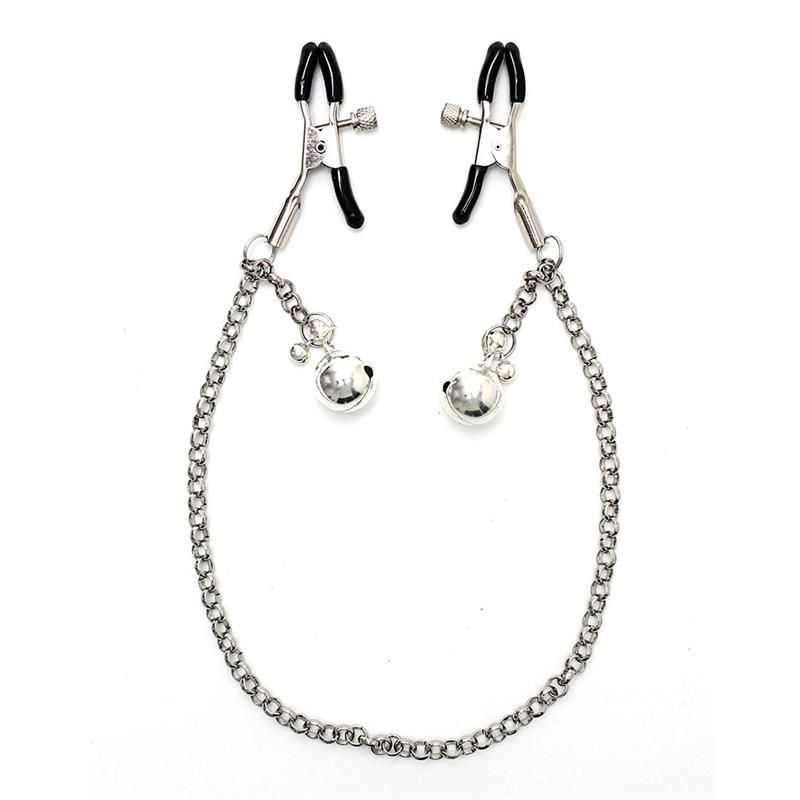 Nipple Clamps with Chain and Tincle Bells Nipple Clamps with Chain and Tincle Bells