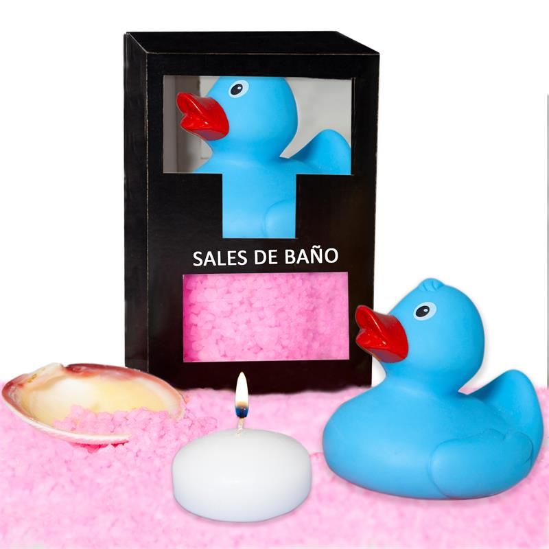 Set Bath Salts Rose Duck, Candle and Shell 150 gr Set Bath Salts Rose Duck, Candle and Shell 150 gr