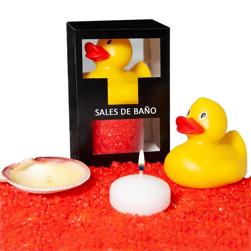 Set Bath Salts Aroma Red Fruits, Duck, Candle and Shell 150 gr Set Bath Salts Aroma Red Fruits, Duck, Candle and Shell 150 gr