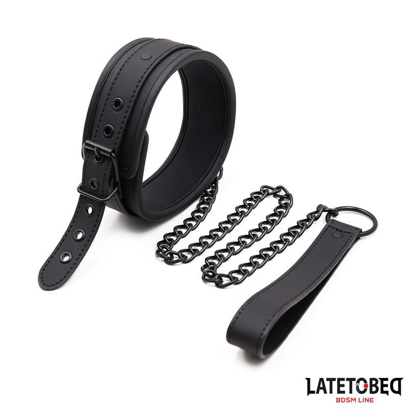 Set Collar and Leash Neoprene Black Set Collar and Leash Neoprene Black