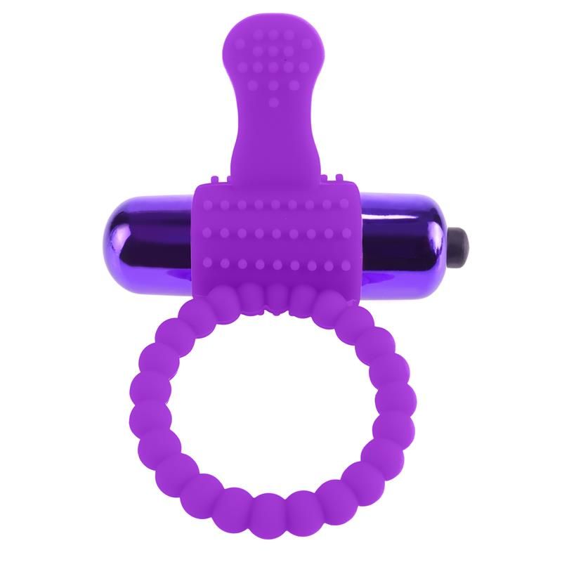 Silicone Ring with Bullet Purple Silicone Ring with Bullet Purple