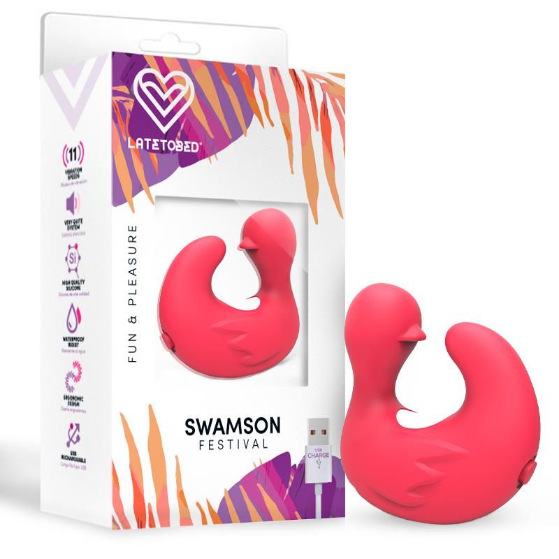 Swamson Stimulator Duckling Thimble USB Silicone Rose Swamson Stimulator Duckling Thimble USB Silicone Rose