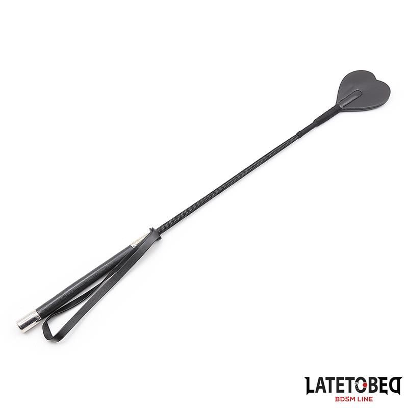 Whip with Heart Shape Black 60cm Whip with Heart Shape Black 60cm