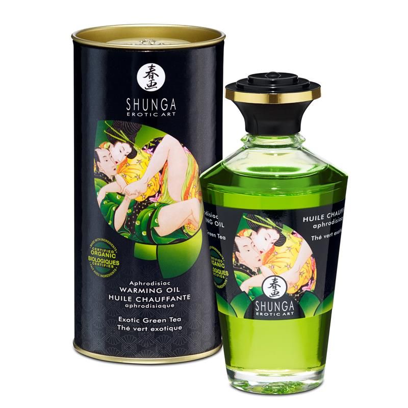 Shunga Aphrodisiac Massage Oil Green Te Aroma Shunga Aphrodisiac Massage Oil Green Te Aroma