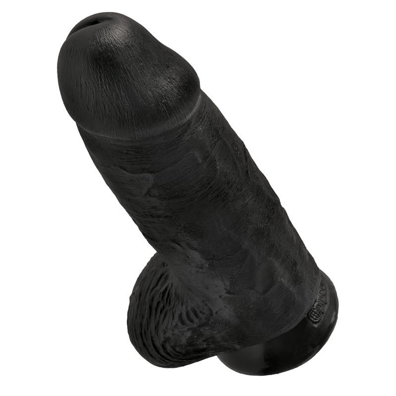 Dildo with Balls Chubby 9 Black Dildo with Balls Chubby 9 Black