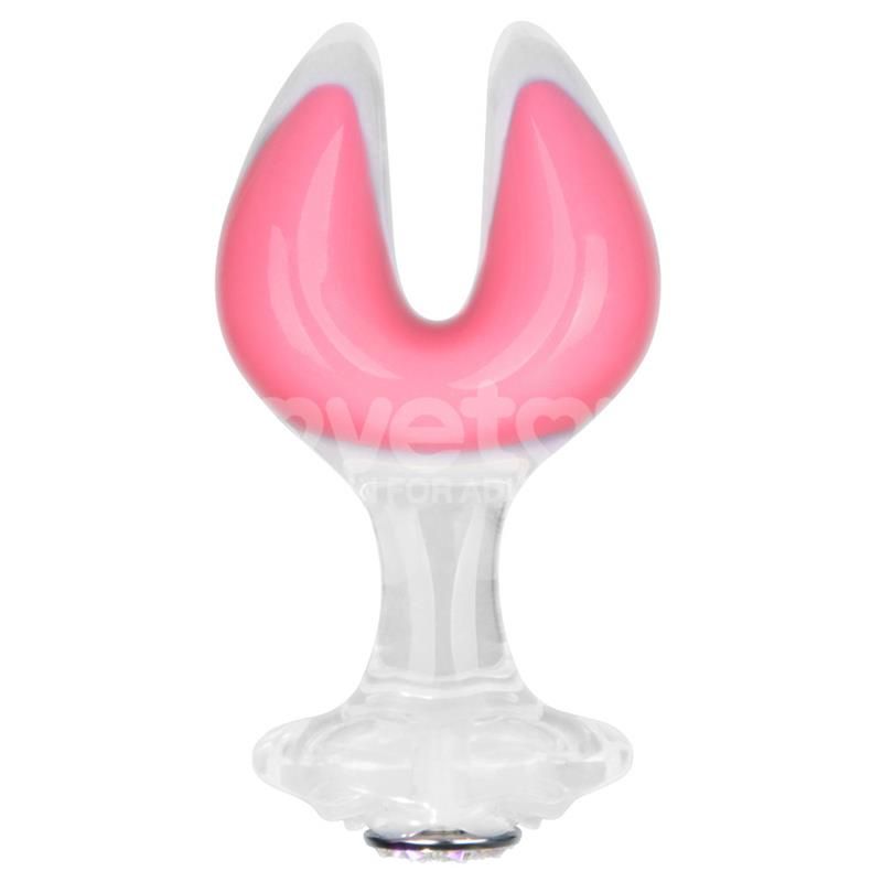Gemoria Silicone Butt Plug dual crescent-shaped tip Glow Dark Gemoria Silicone Butt Plug dual crescent-shaped tip Glow Dark