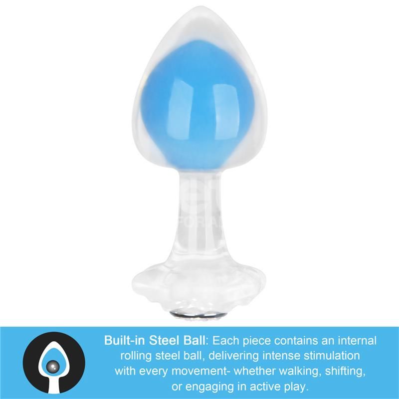 Gemoria Silicone Butt Plug Internal Steel Ball Glow in the Dark Gemoria Silicone Butt Plug Internal Steel Ball Glow in the Dark