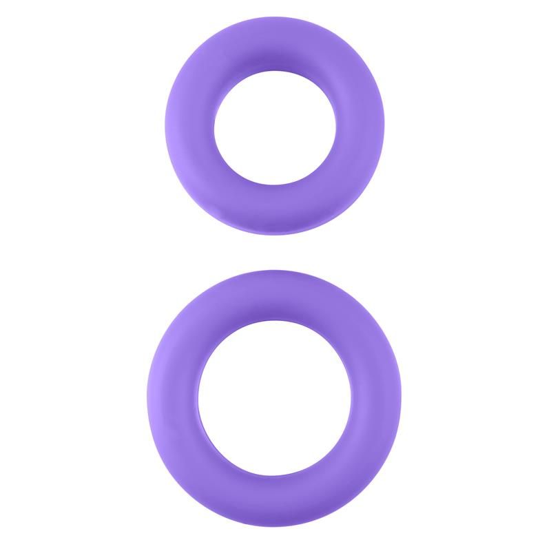 Neon Stretchy Silicone Cock Ring Set Purple Neon Stretchy Silicone Cock Ring Set Purple
