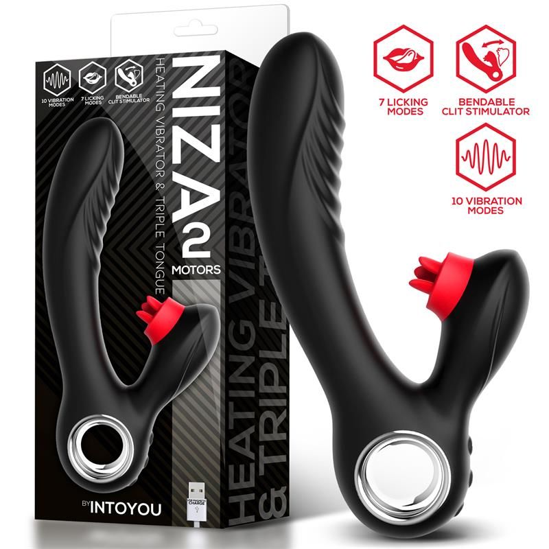 Niza Vibe with Heating and Clitoris Triple Tongue Niza Vibe with Heating and Clitoris Triple Tongue