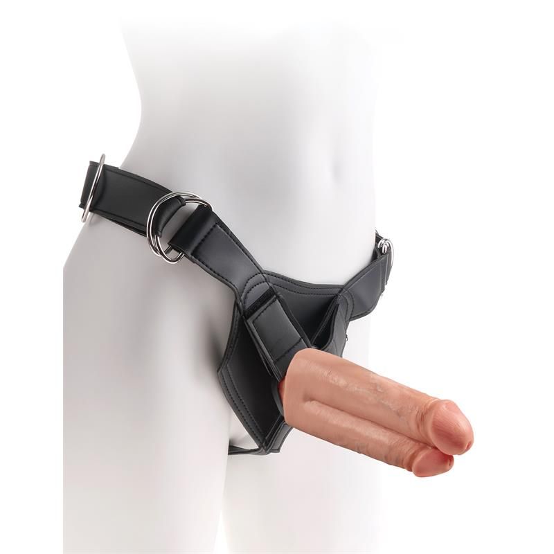 Strap-On Two Cocks One Hole 7 cm Flesh Strap-On Two Cocks One Hole 7 cm Flesh