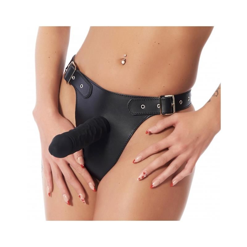 Strap-on Harness Adjustable with Dildo 17 cm Strap-on Harness Adjustable with Dildo 17 cm