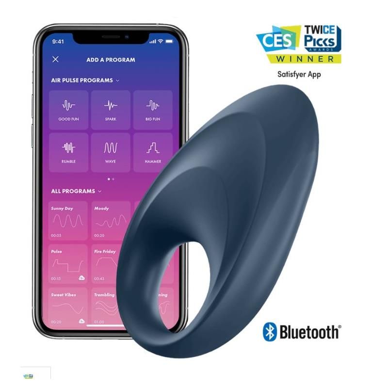 Mighty One Vibrating Ring with APP Blue Mighty One Vibrating Ring with APP Blue