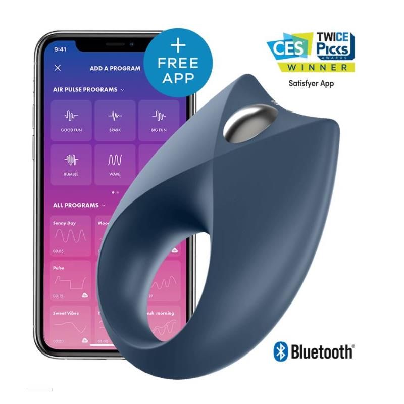 Royal One Vibrating Ring with APP Blue Royal One Vibrating Ring with APP Blue