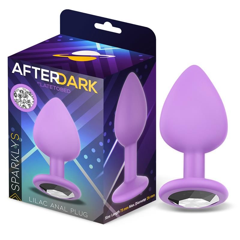Sparkly Butt Plug Size S Silicone Lilac Sparkly Butt Plug Size S Silicone Lilac
