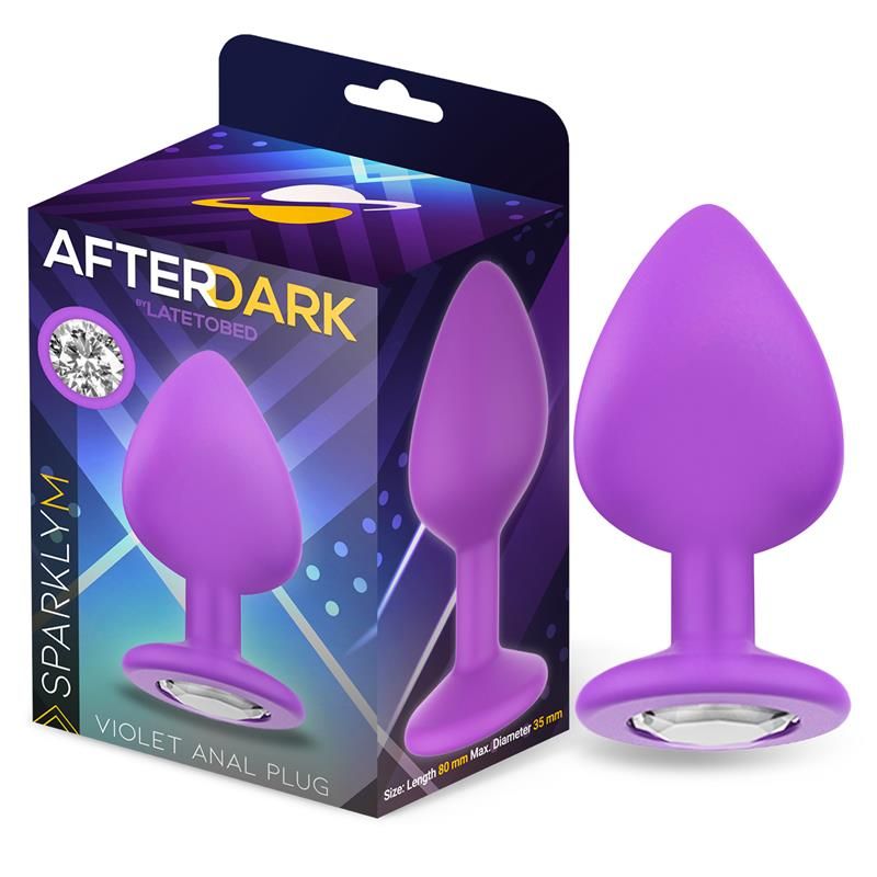 Sparkly Butt Plug Size M Violet Sparkly Butt Plug Size M Violet
