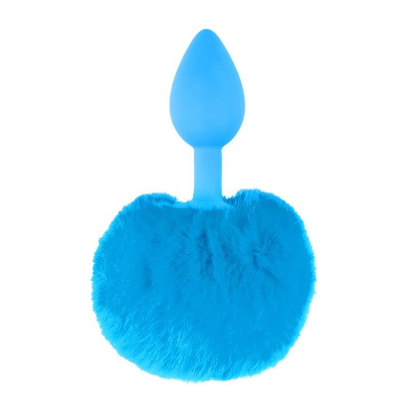Neon Butt Plug Bunny Tail Blue Neon Butt Plug Bunny Tail Blue