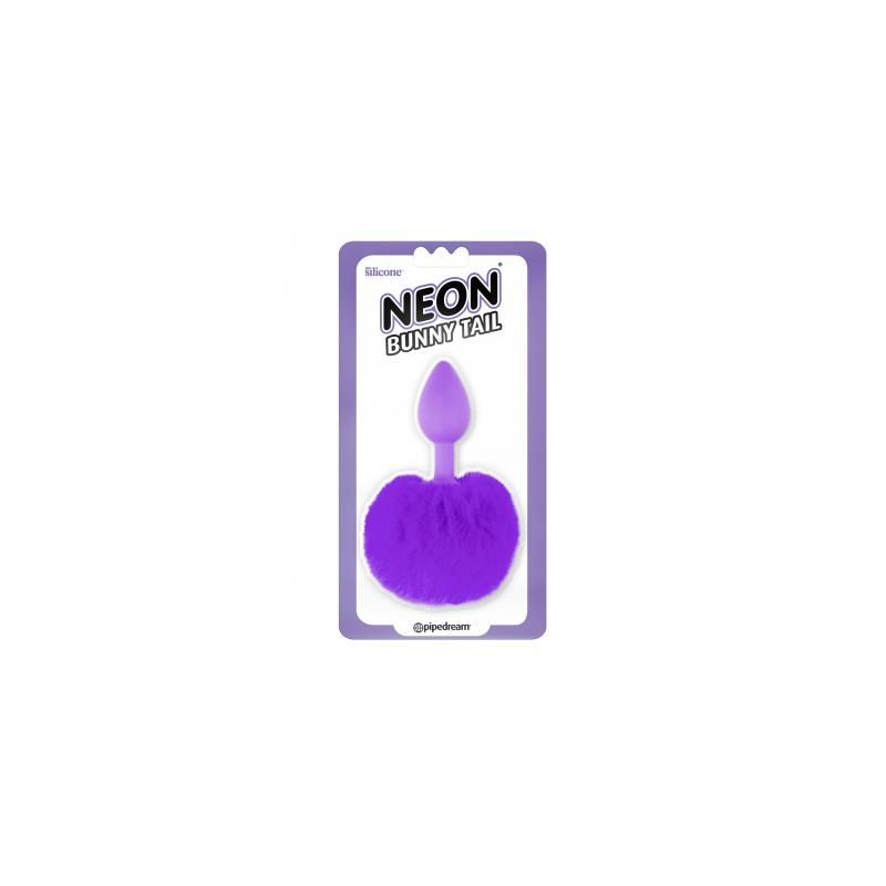 Neon Butt Plug Bunny Tail Purple Neon Butt Plug Bunny Tail Purple