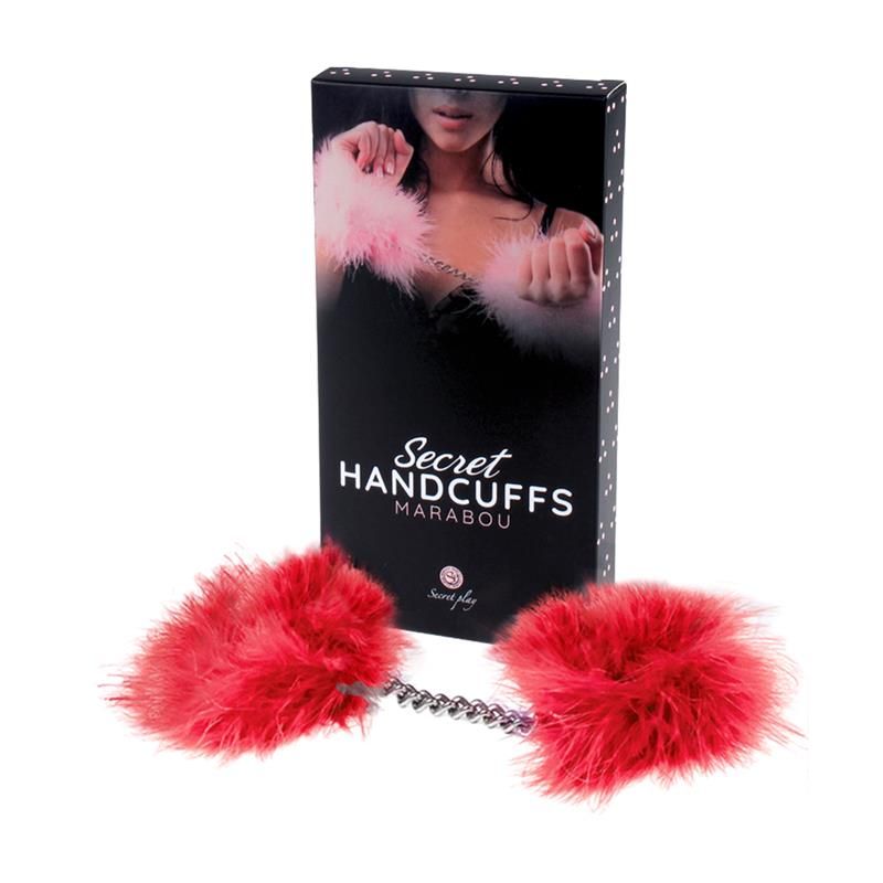 Handcuffs with Marabou Red Handcuffs with Marabou Red