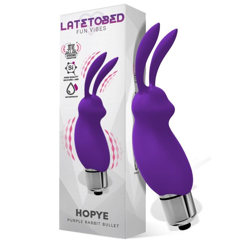 Hopye Rabbit Vibrating Bullet Silicone Purple Hopye Rabbit Vibrating Bullet Silicone Purple