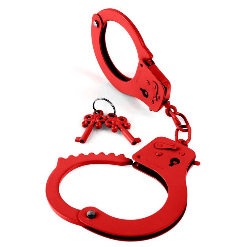 Designer Metal Handcuffs Red Designer Metal Handcuffs Red