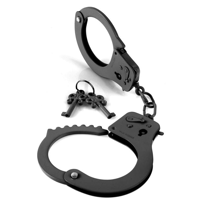 Designer Metal Handcuffs Black Designer Metal Handcuffs Black