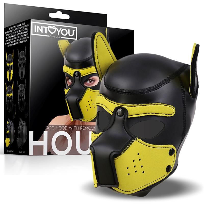 Hound Neoprene Dog Hound Removable Muzzle Black/Yellow One Size Hound Neoprene Dog Hound Removable Muzzle Black/Yellow One Size