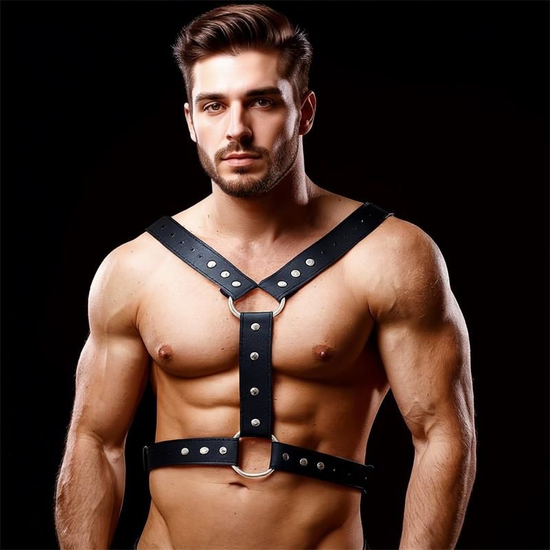 Fabrio Male Chest Bondage Harness Vegan Leather Fabrio Male Chest Bondage Harness Vegan Leather