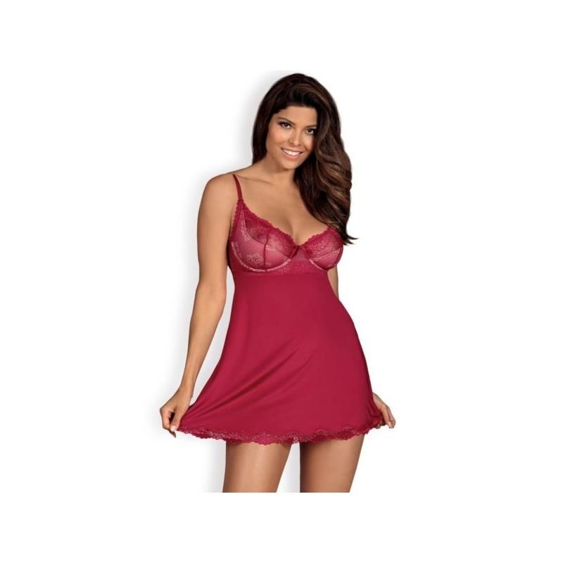 Rosalyne Babydoll and Thong Red Size S/M Rosalyne Babydoll and Thong Red Size S/M