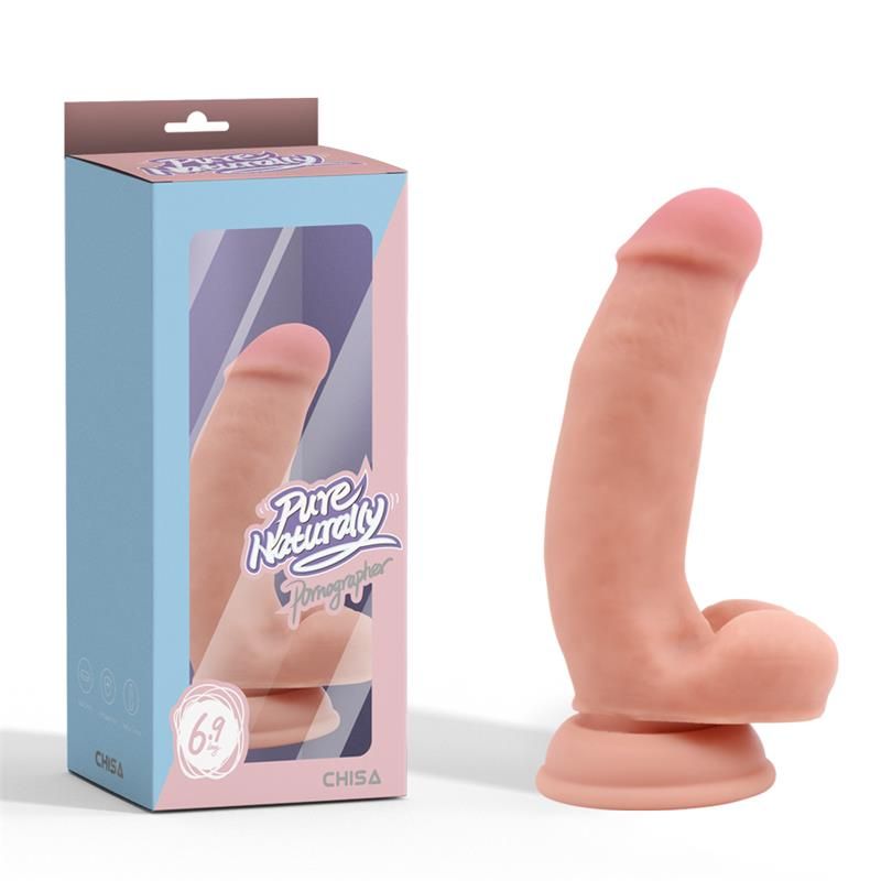 Pornographer Liquid Silicone Dual-Density Realistic Dildo 17.6 cm. Pornographer Liquid Silicone Dual-Density Realistic Dildo 17.6 cm.