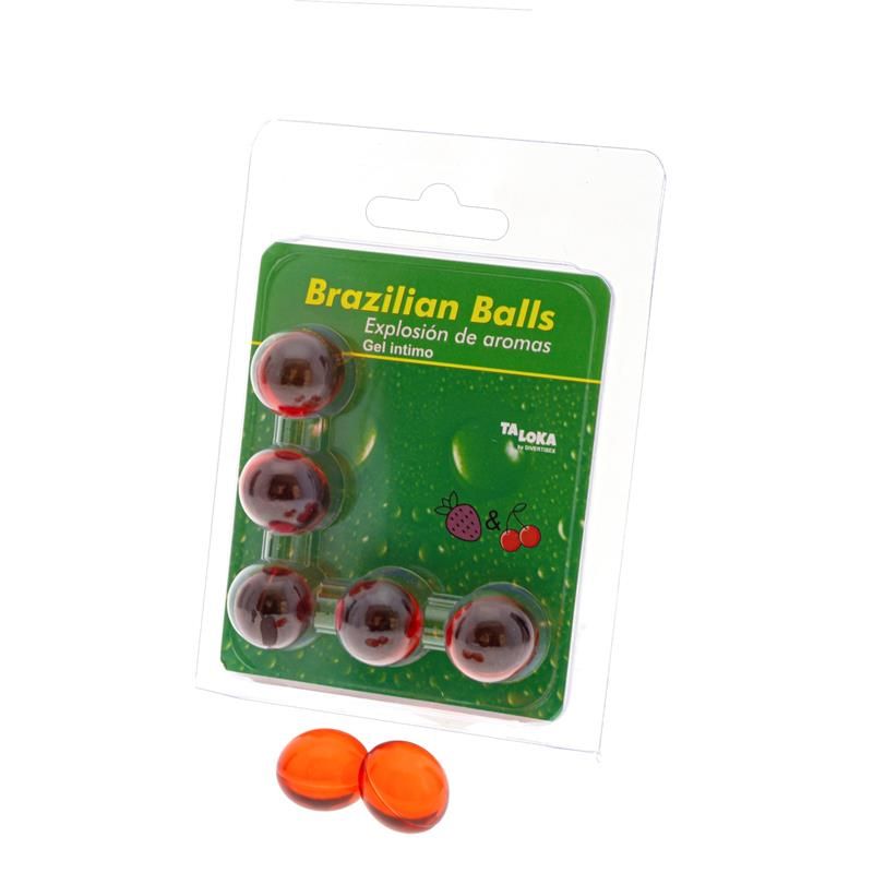 Set 5 Brazilian Balls Strawberry and Cherry Flavor Set 5 Brazilian Balls Strawberry and Cherry Flavor