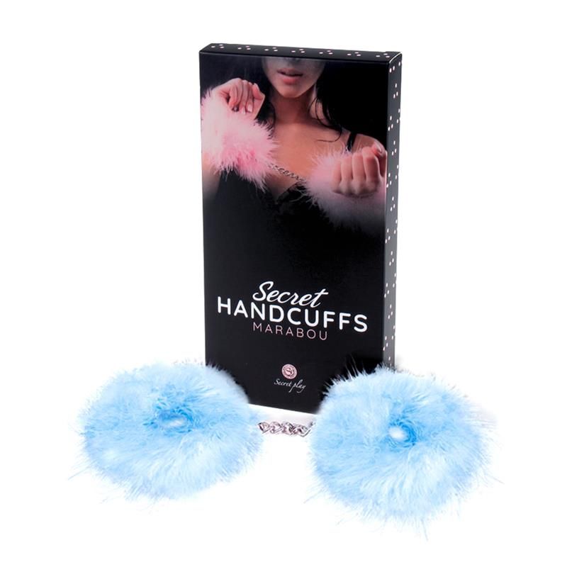 Secret Play Blue Marabou Handcuffs Secret Play Blue Marabou Handcuffs