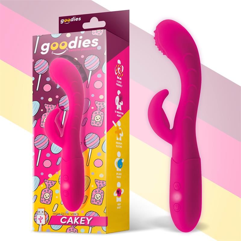 Cakey G-Spot and Rabbit Vibe USB Silicone Fuchsia Cakey G-Spot and Rabbit Vibe USB Silicone Fuchsia