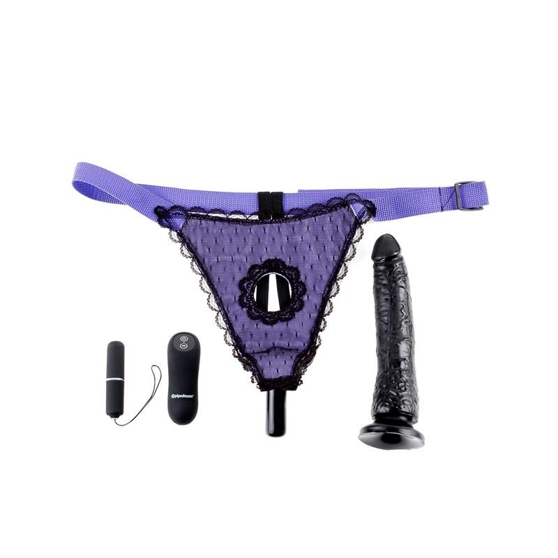 Remote Control Fantasy Strap-on Black Remote Control Fantasy Strap-on Black