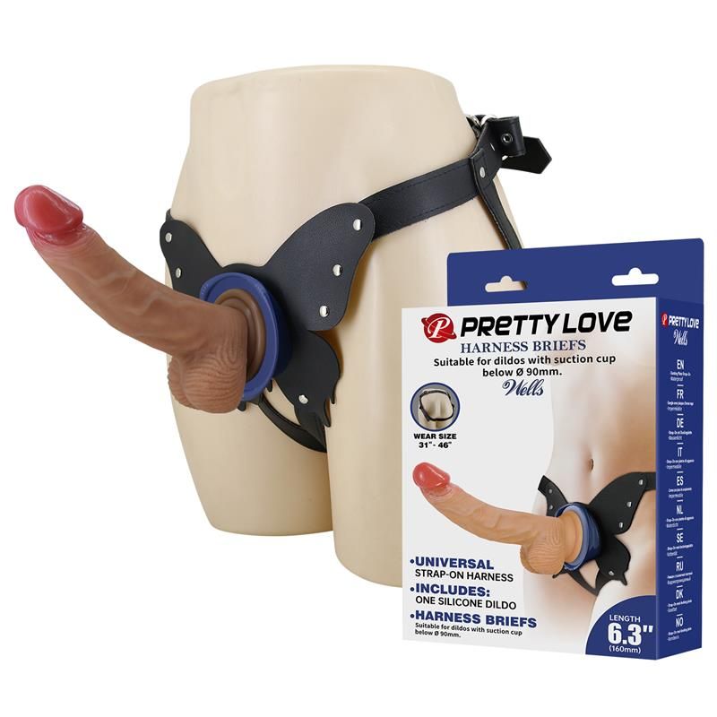 Wells Universal Strap-On Harness with Dildo Wells Universal Strap-On Harness with Dildo