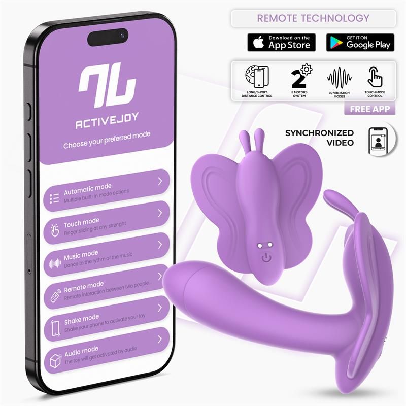 Wingy Butterfly Vibrator with App Lavender Wingy Butterfly Vibrator with App Lavender