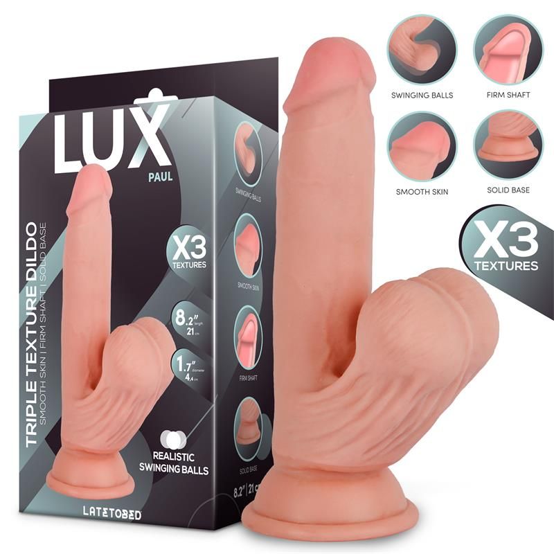 Paul Triple Density Dildo with Swinging Balls 8.2 Paul Triple Density Dildo with Swinging Balls 8.2