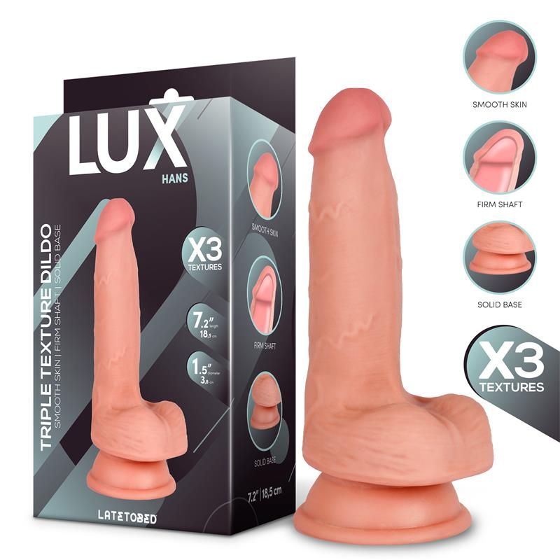 Hans Triple Density Dildo with Balls 7.2 Hans Triple Density Dildo with Balls 7.2