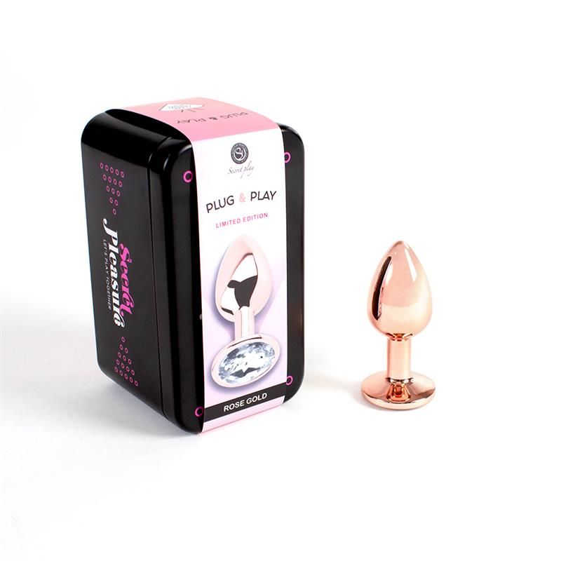 Rose Gold Metal Butt Plug Size S Rose Gold Metal Butt Plug Size S