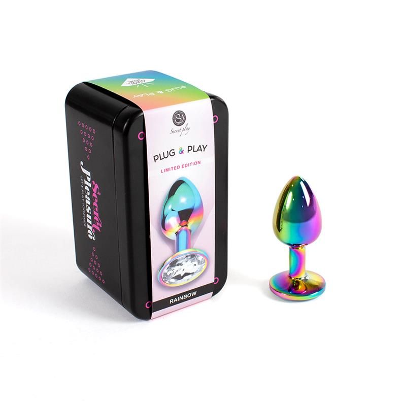 Rainbow Metal Butt Plug Size S Rainbow Metal Butt Plug Size S