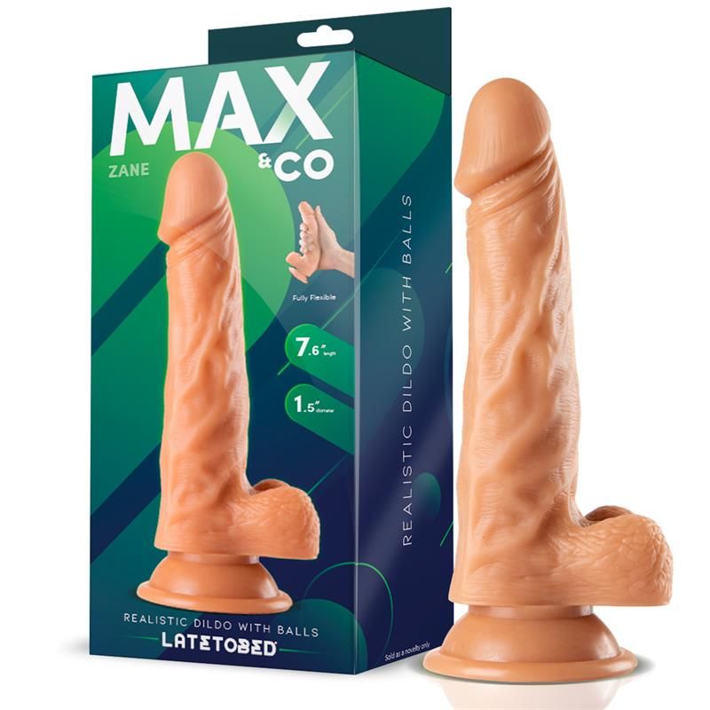 Zane Realistic Dildo with Testicles Flesh 7,6 - 19.5 cm Zane Realistic Dildo with Testicles Flesh 7,6 - 19.5 cm