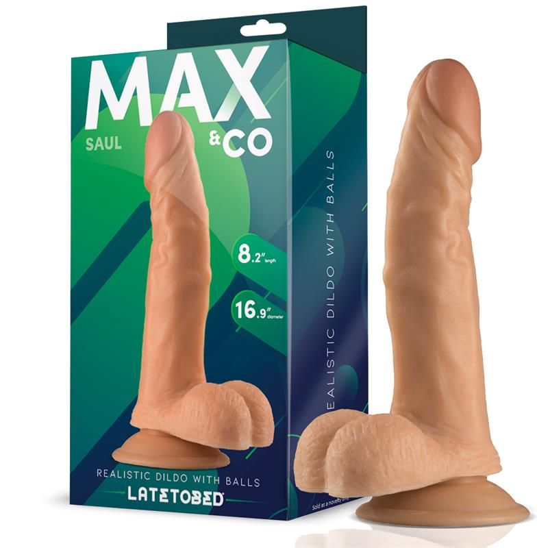 Saul Realistic Dildo with Testicles Flesh 8,25 - 21 cm Saul Realistic Dildo with Testicles Flesh 8,25 - 21 cm