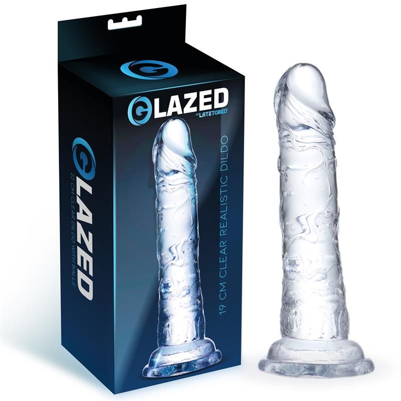Realistic Dildo Crystal Material 19 cm Realistic Dildo Crystal Material 19 cm