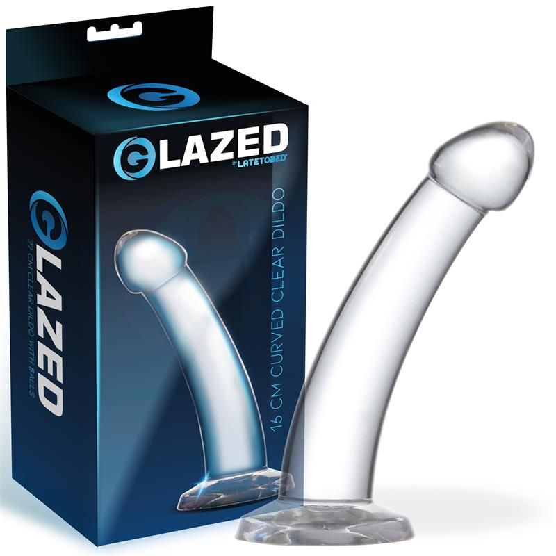 Curved Dildo Crystal Material 16 cm Curved Dildo Crystal Material 16 cm