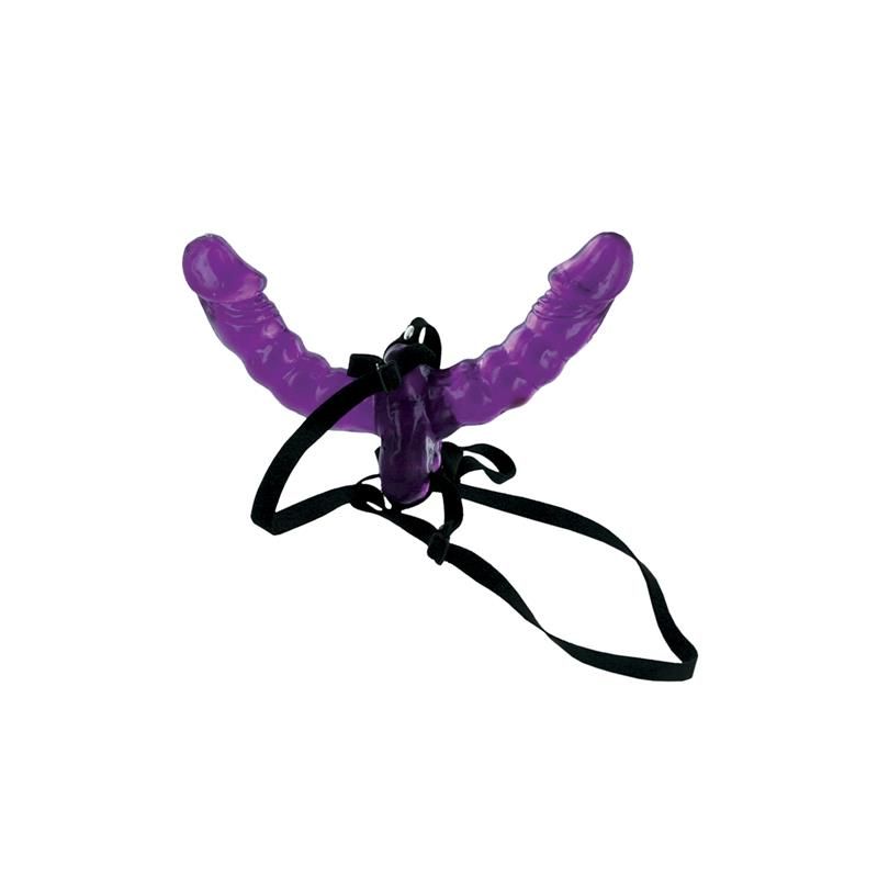Double Delight Strap-on 15 cm Purple Double Delight Strap-on 15 cm Purple