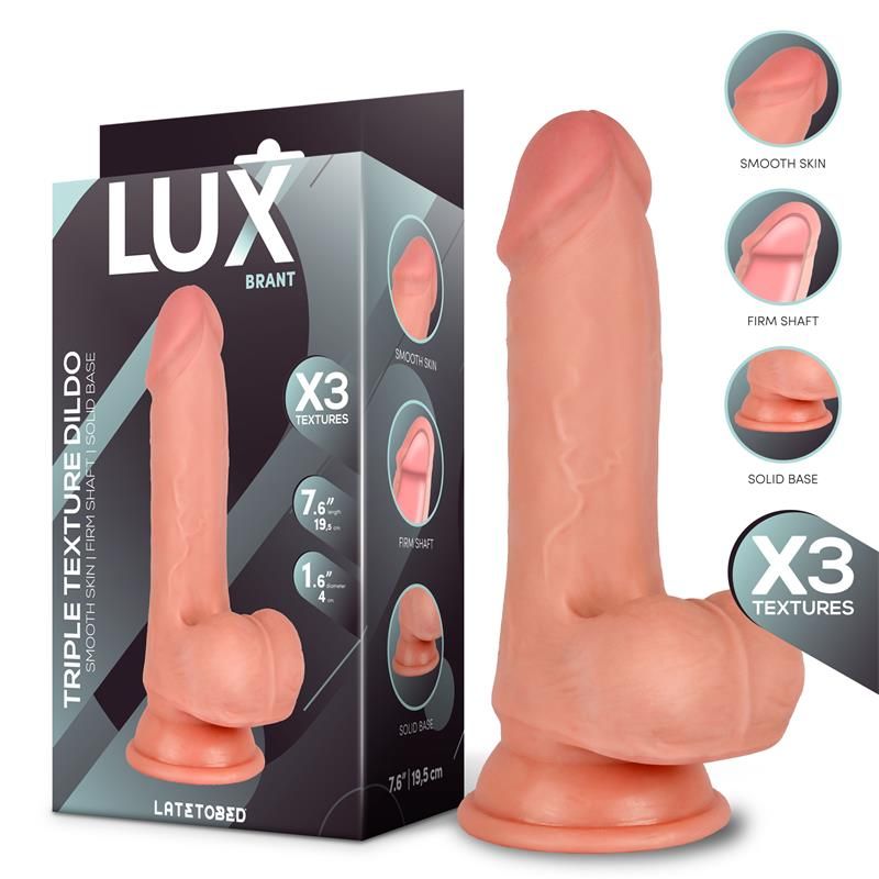 Brant Triple Density Dildo with Balls 7.6 Brant Triple Density Dildo with Balls 7.6