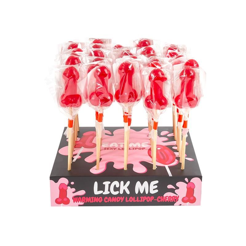 Display Cherry Lollipops Spicy Warming Effect 40 pcs Display Cherry Lollipops Spicy Warming Effect 40 pcs