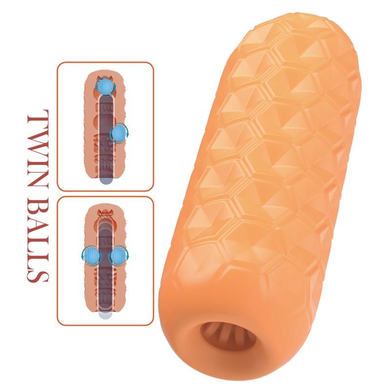 Male Masturbator HoneyComb with 2 Internal Balls Male Masturbator HoneyComb with 2 Internal Balls