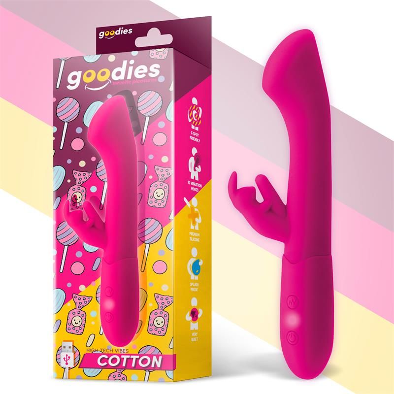 Cotton G-Spot and Rabbit Vibe USB Silicone Fuchsia Cotton G-Spot and Rabbit Vibe USB Silicone Fuchsia